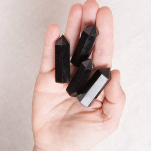 Black Obsidian Crystal Point - AAA Premium Quality