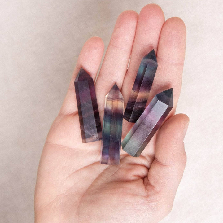 Rainbow Fluorite Crystal Point - AAA Premium Quality