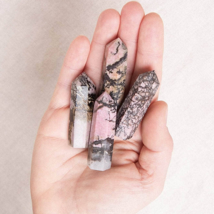 Rhodonite Crystal Point - AAA Premium Quality