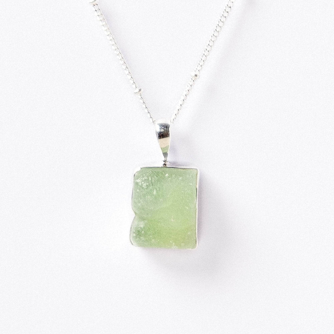 Prehnite Raw Crystal Necklace