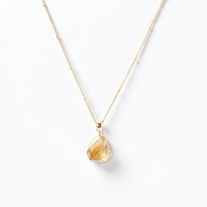 Genuine Citrine Raw Crystal Necklace