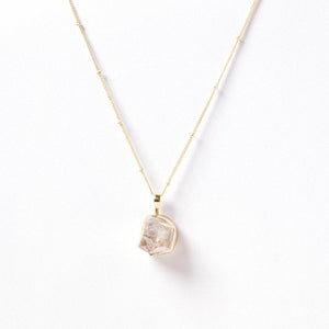 Clear Quartz Raw Crystal Necklace