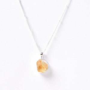 Genuine Citrine Raw Crystal Necklace