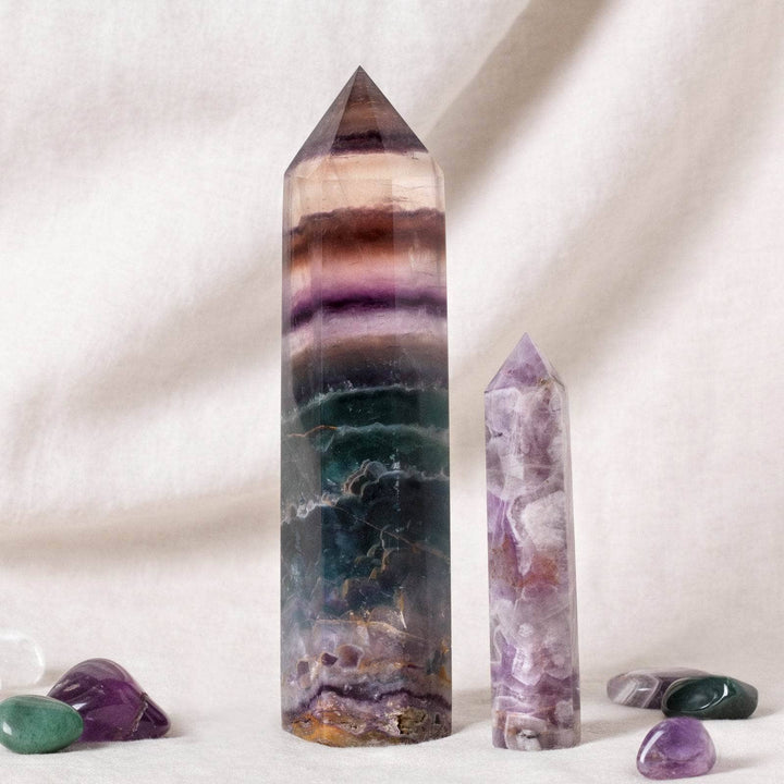 Rainbow Fluorite Obelisk - Large - AAA Premium Quality