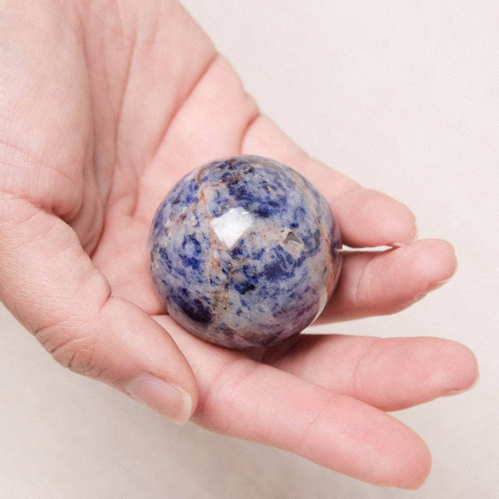 Sodalite Sphere with Tripod