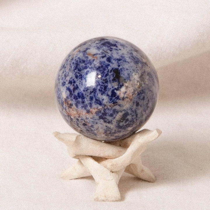 Sodalite Sphere with Tripod