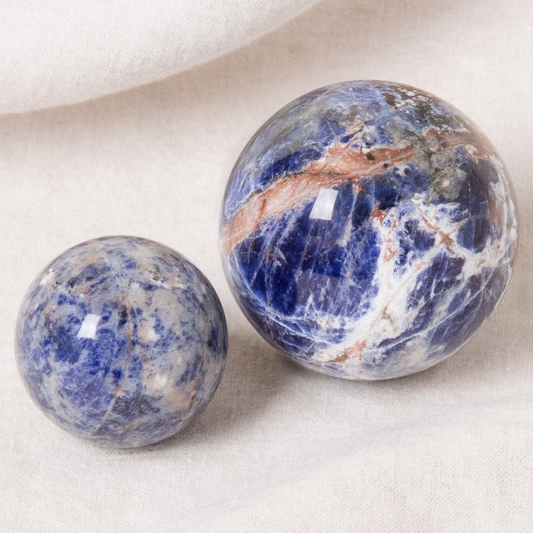 Sodalite Sphere with Tripod