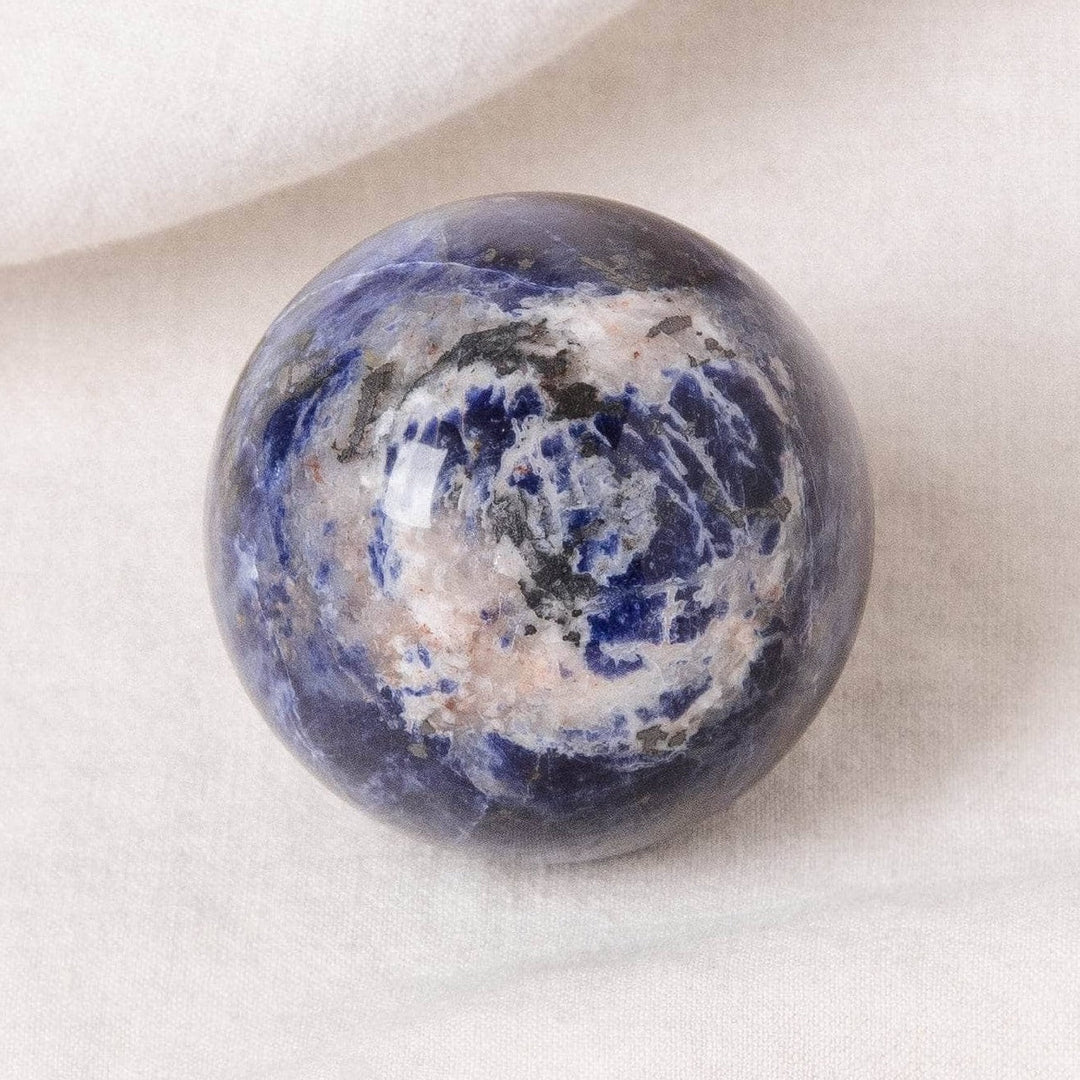 Sodalite Sphere with Tripod