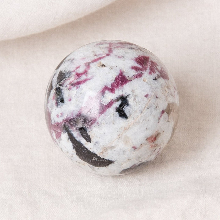 Plum Tourmaline Sphere with Tripod - AAA Premium Quality