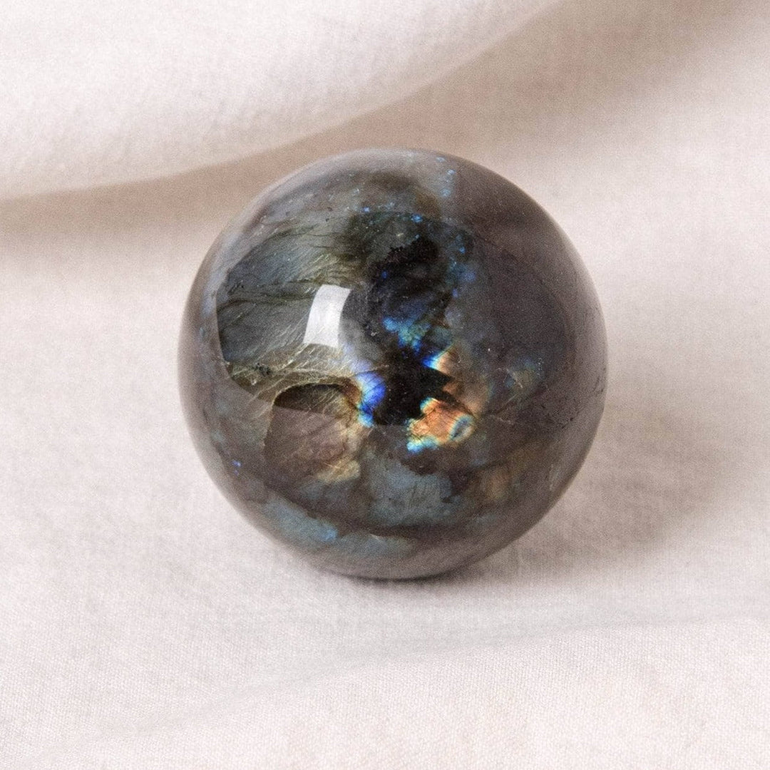 Labradorite Blue Flame Sphere with Tripod - AAA Premium Quality