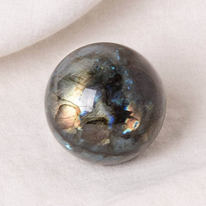 Labradorite Blue Flame Sphere with Tripod - AAA Premium Quality