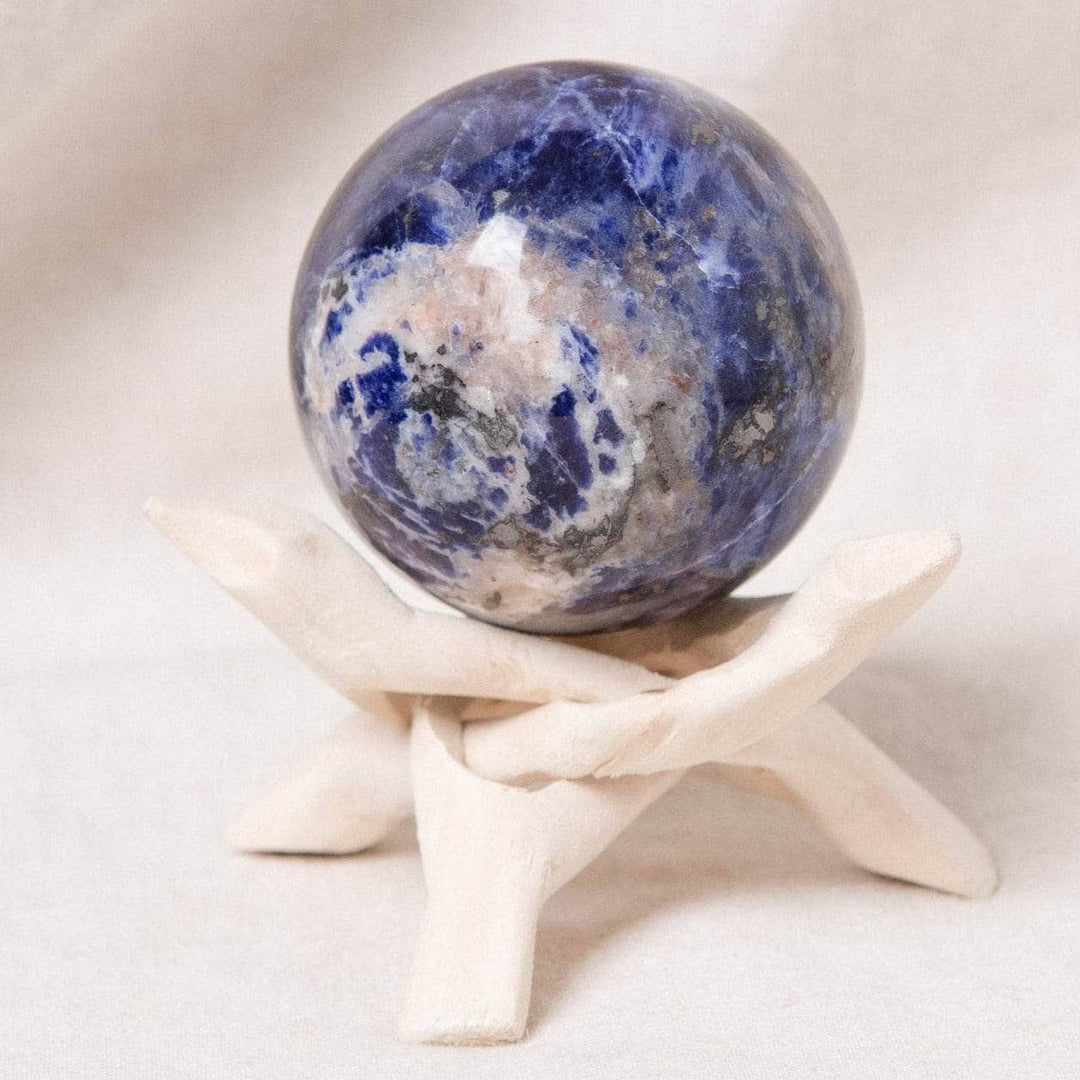 Sodalite Sphere with Tripod