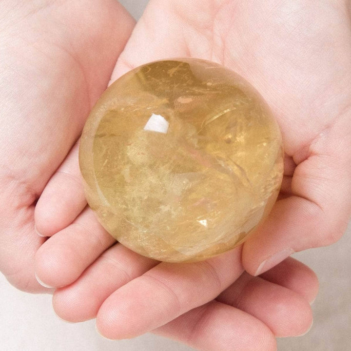 Rare Genuine Citrine Sphere with Tripod - AAA Premium Quality