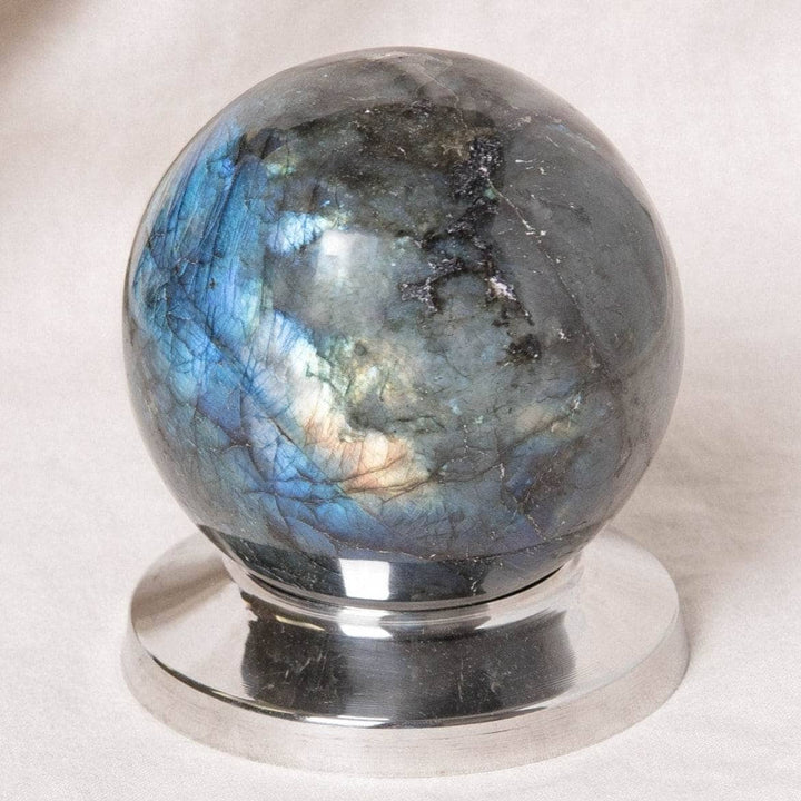 Labradorite Blue Flame Sphere with Tripod - 1 of a Kind