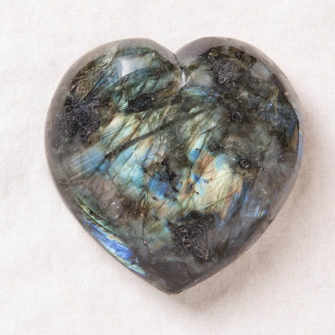 Labradorite Blue Flame Hearts - AAA Premium Quality