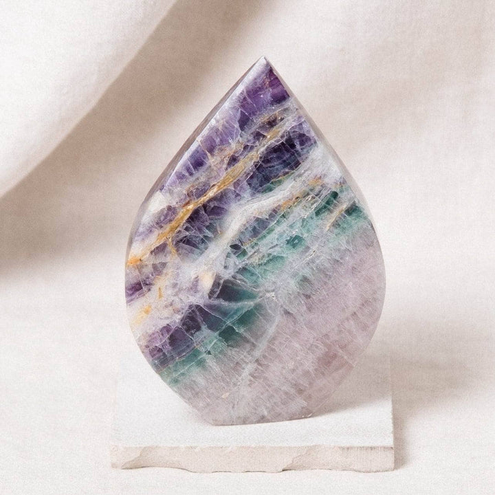 Rainbow Fluorite Flame Freeform Crystal