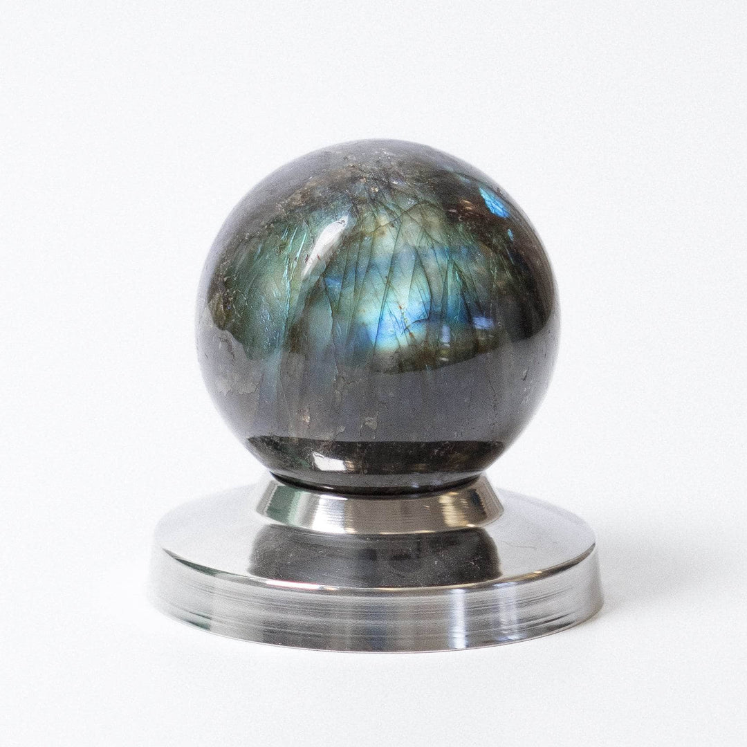 Labradorite Blue Flame Sphere with Tripod - 1 of a Kind