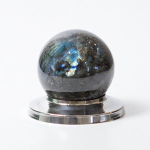 Labradorite Blue Flame Sphere with Tripod - 1 of a Kind