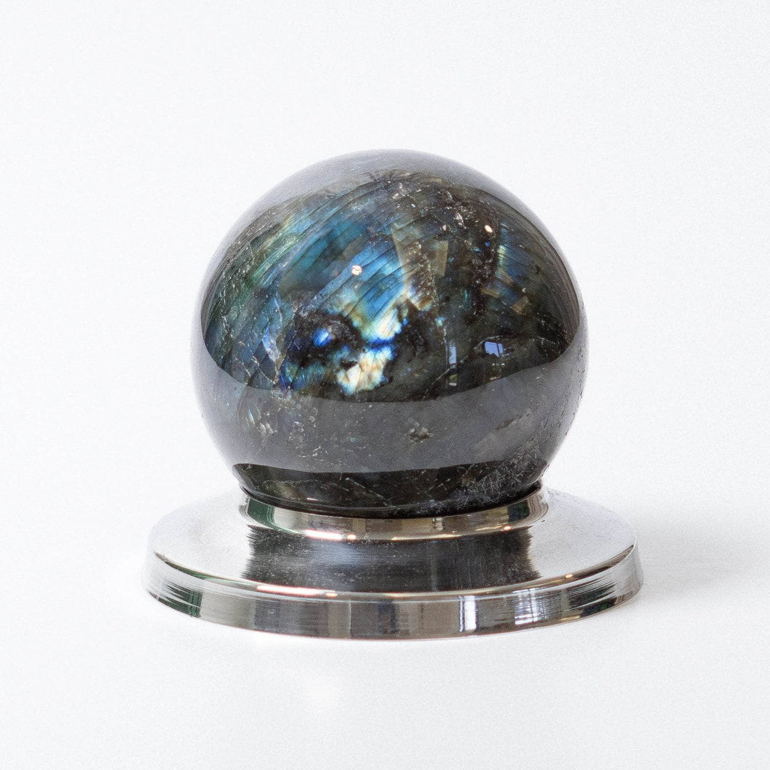 Labradorite Blue Flame Sphere with Tripod - 1 of a Kind