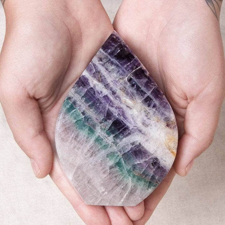 Rainbow Fluorite Flame Freeform Crystal