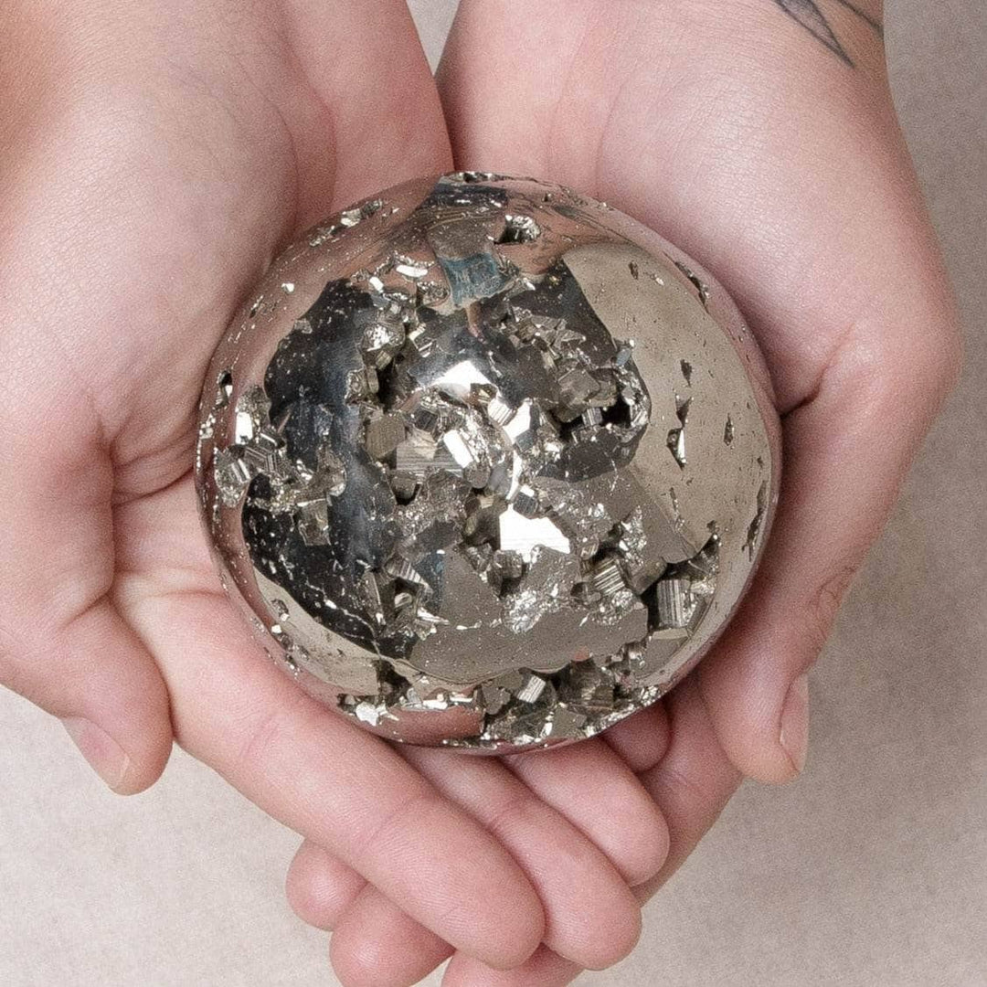 Natural Pyrite Sphere - AAA Premium Quality