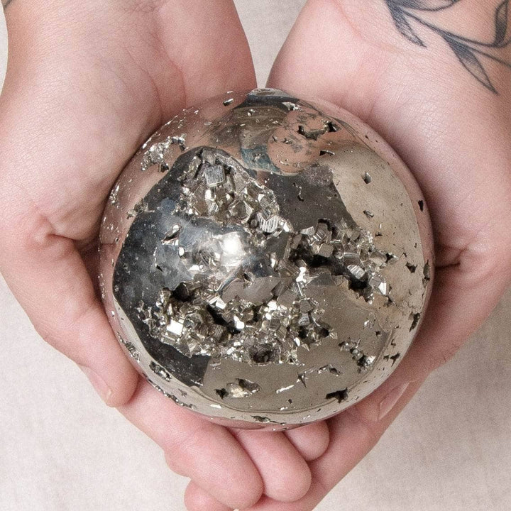 Natural Pyrite Sphere - AAA Premium Quality