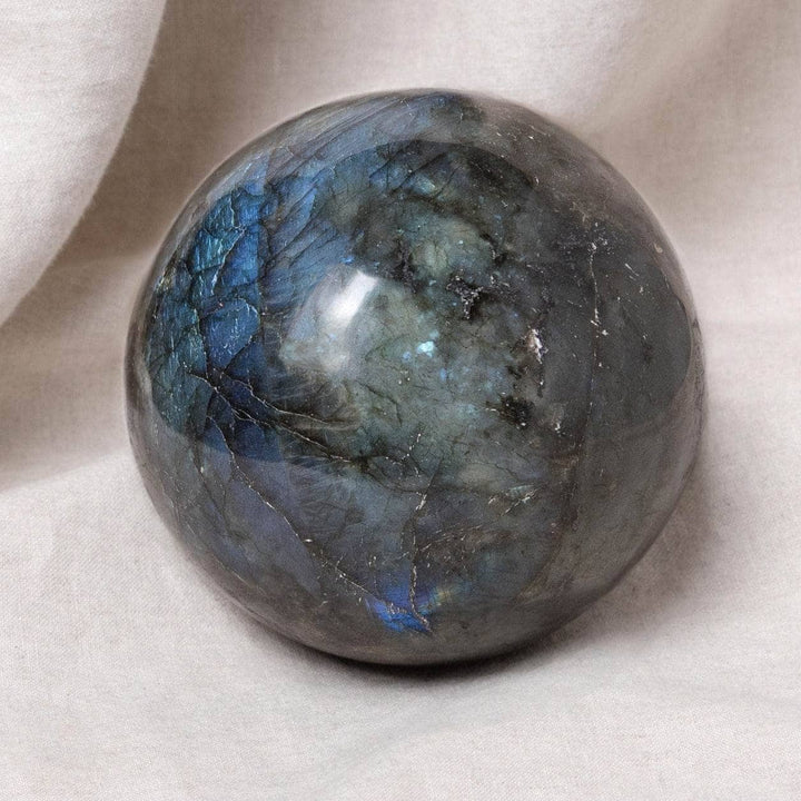 Labradorite Blue Flame Sphere with Tripod - 1 of a Kind