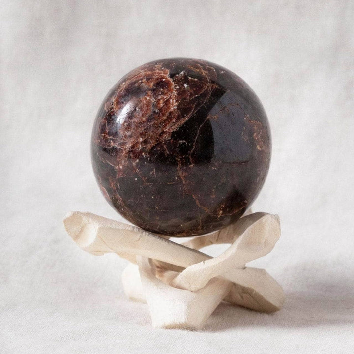 Garnet Sphere with Tripod