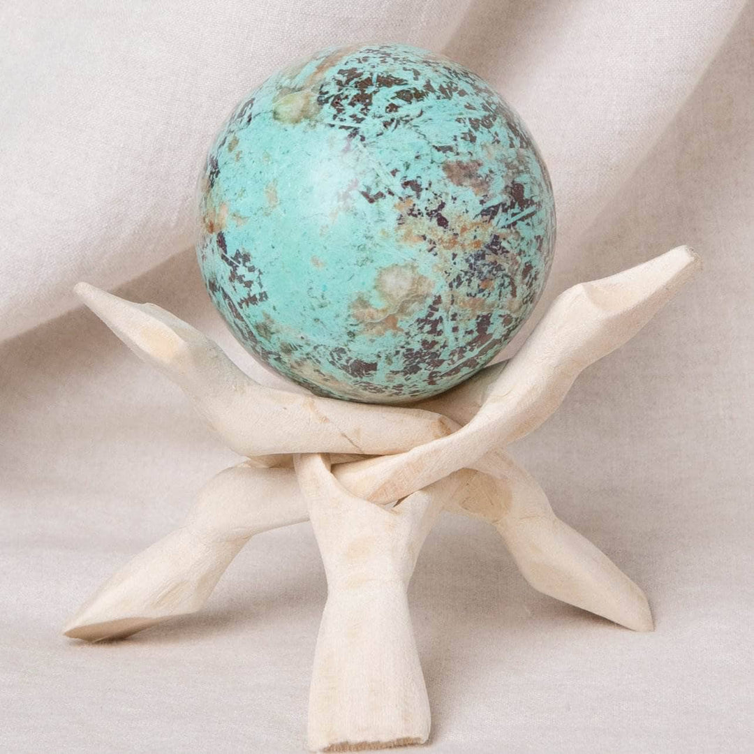 Natural Peruvian Turquoise Sphere - AAA Premium Quality