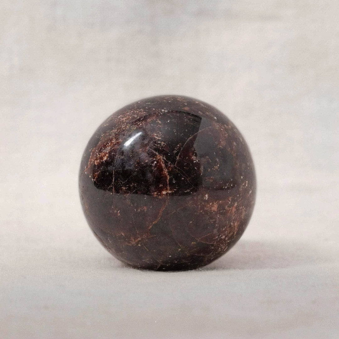 Garnet Sphere with Tripod