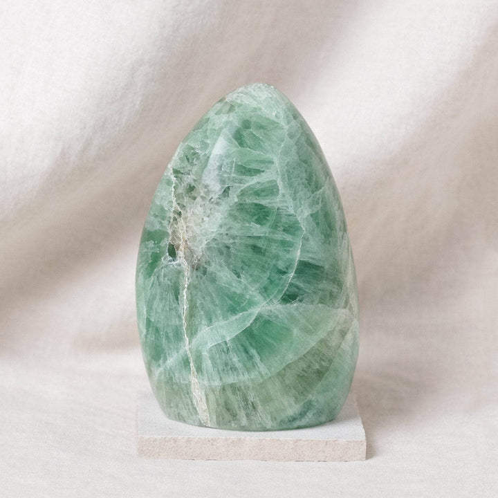 Green Rainbow Fluorite Freeform Crystals - 1 of a Kind