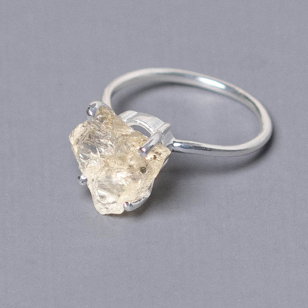 Citrine Raw Freeform Gold or Silver Ring