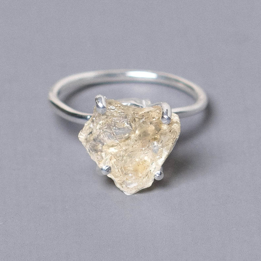 Citrine Raw Freeform Gold or Silver Ring