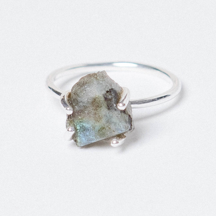 Labradorite Raw Freeform Gold or Silver Ring