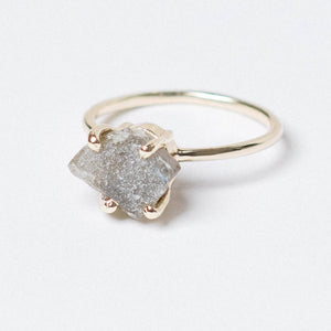 Labradorite Raw Freeform Gold or Silver Ring