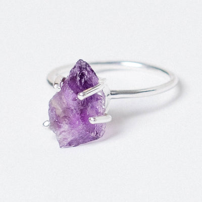 Amethyst Raw Freeform Gold or Silver Ring