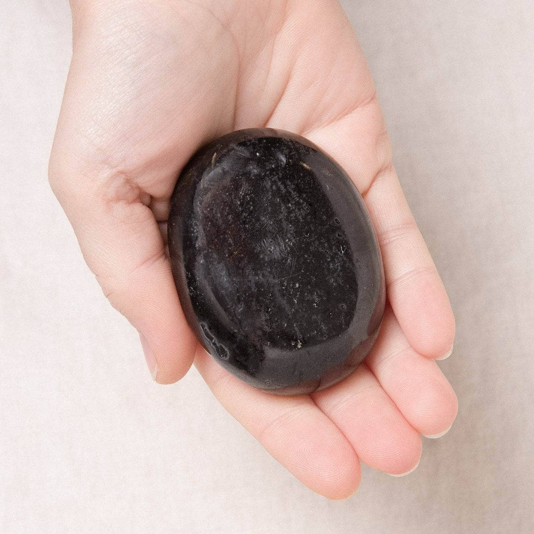 Black Tourmaline Palm Stones - AAA Premium Quality