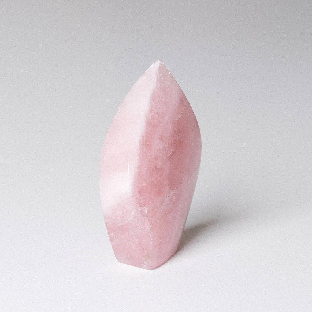 Rose Quartz Flame Freeform Crystal