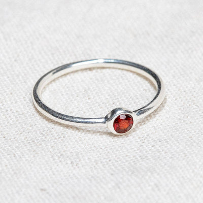 Garnet Silver or Gold Ring