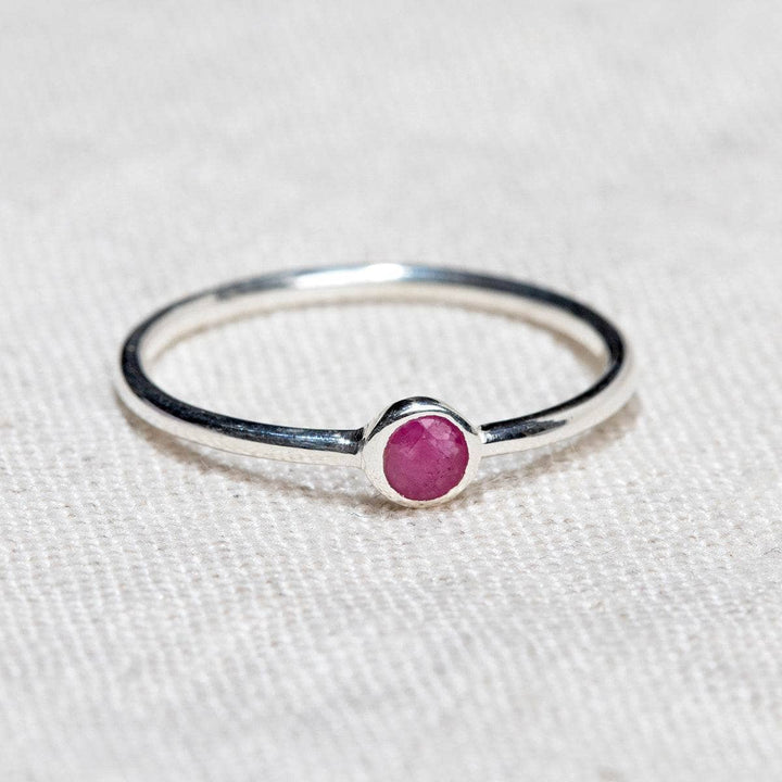 Ruby Silver or Gold Ring