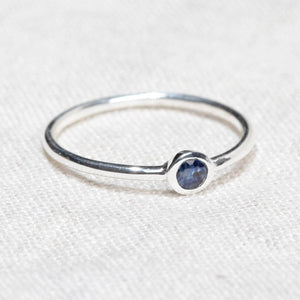 Blue Sapphire Silver or Gold Ring