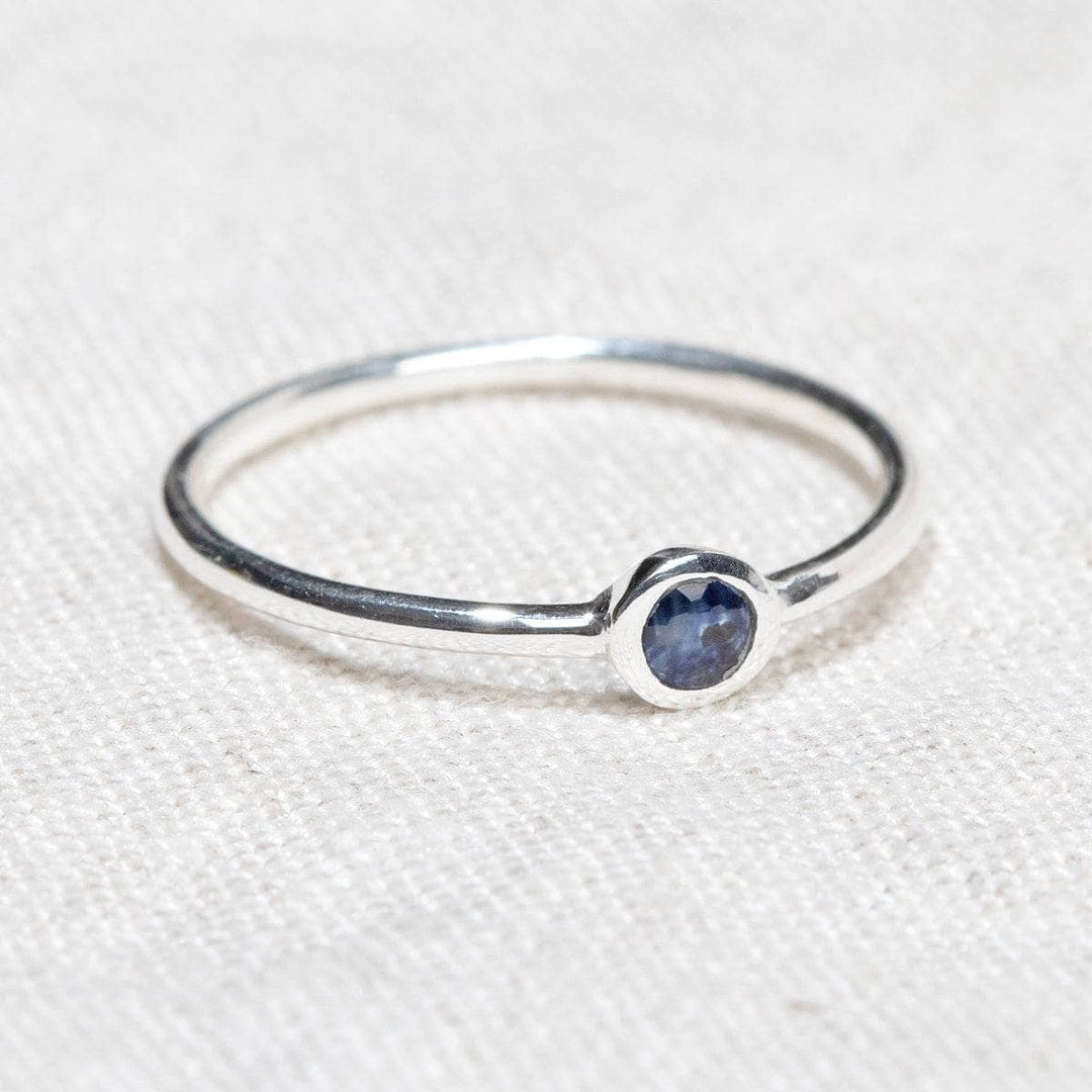 Blue Sapphire Silver or Gold Ring