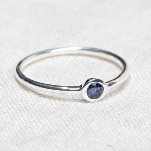 Blue Sapphire Silver or Gold Ring