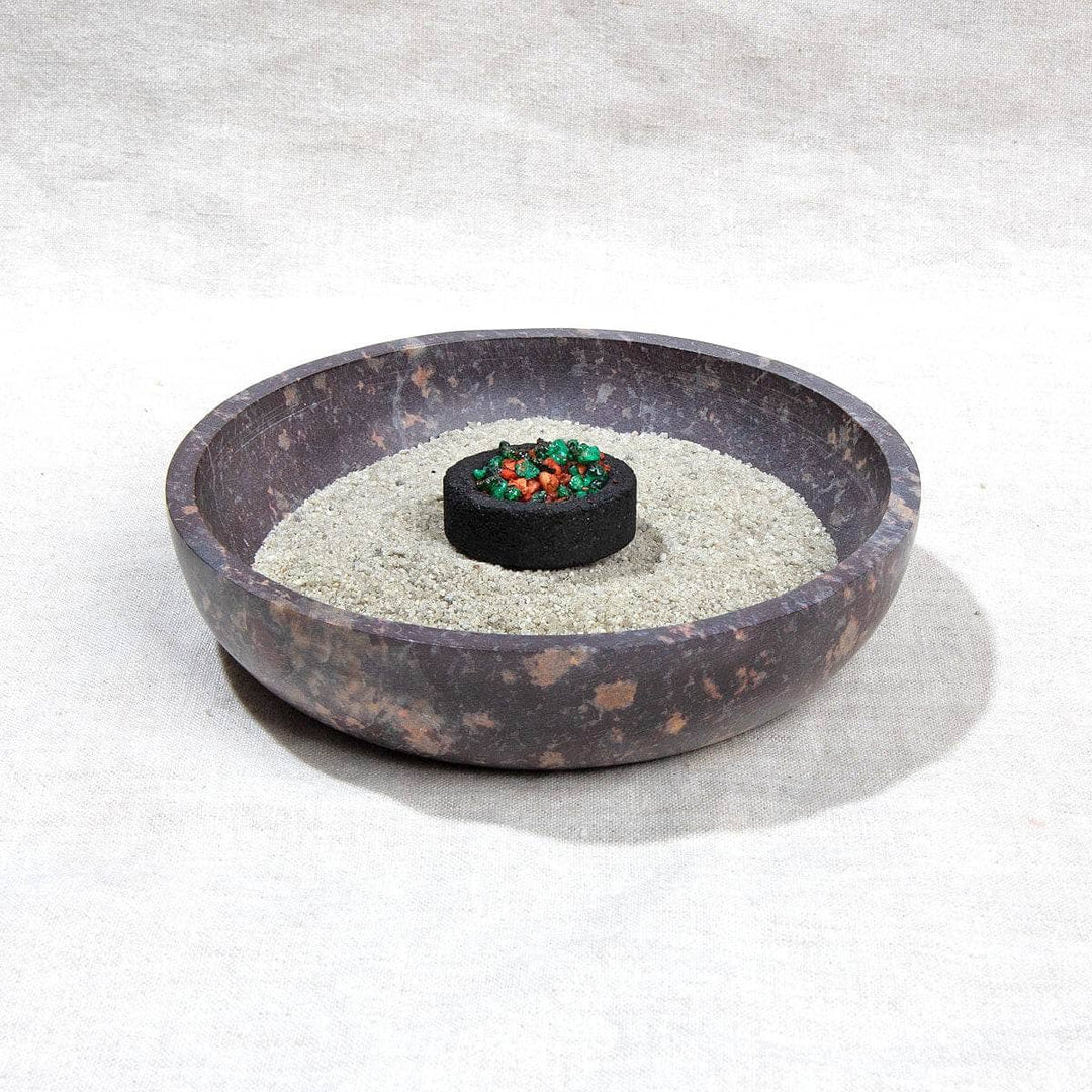 Natural Soapstone Smudge Bowl Kit