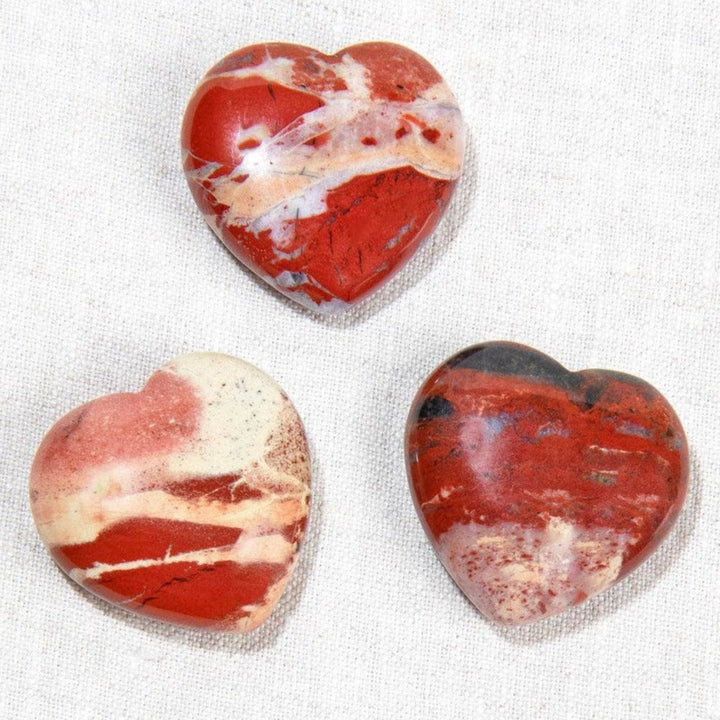 Red Jasper Mini Heart Set