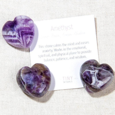 Amethyst Mini Heart Set
