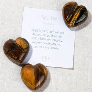 Tiger Eye Mini Heart Set