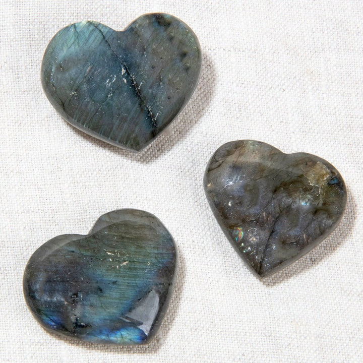 Labradorite Mini Heart Set