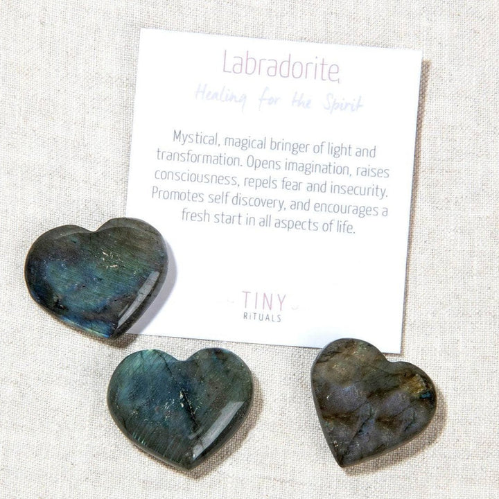 Labradorite Mini Heart Set