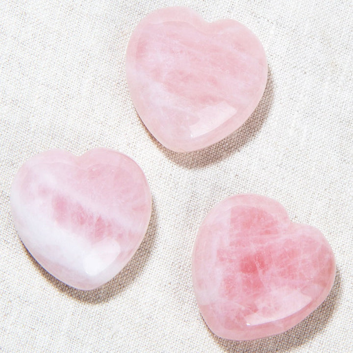 Rose Quartz Mini Heart Set